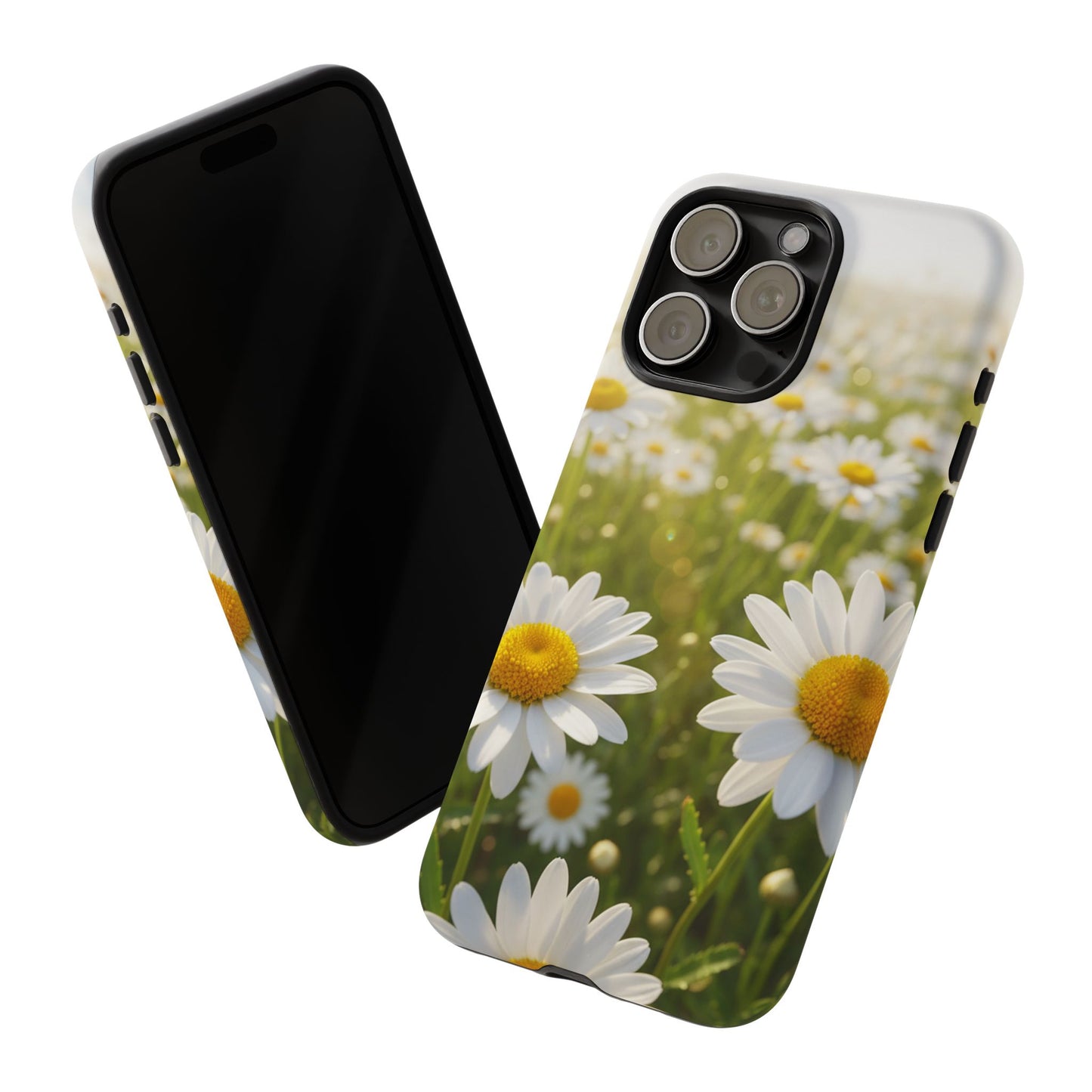 Daisy Phone Case – Floral Spring Field Tough Protective Case (iPhone, Samsung, Pixel)
