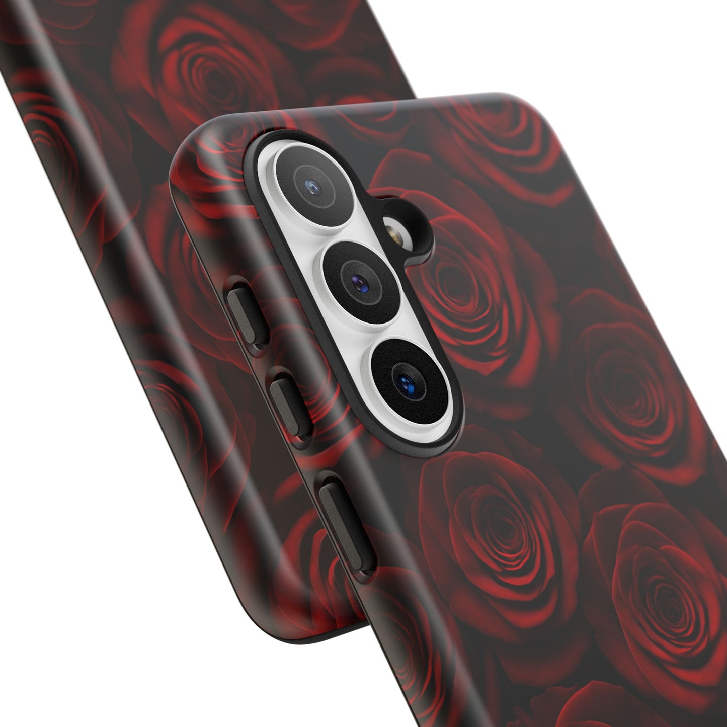 Dark Red Rose Phone Case – Gothic Floral Tough Case (iPhone, Samsung, Pixel)