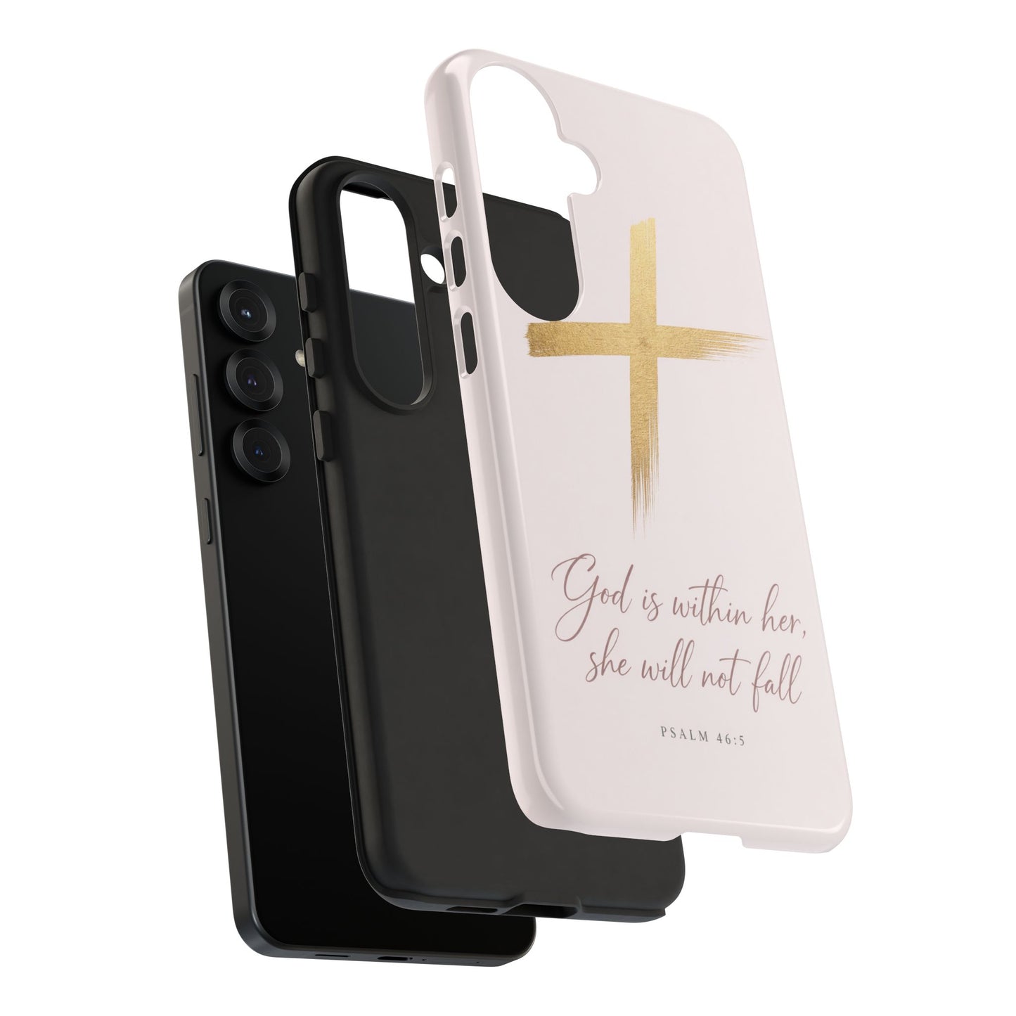 Psalm 46:5 God Is Within Her Christian Cross Phone Case Faith Gift