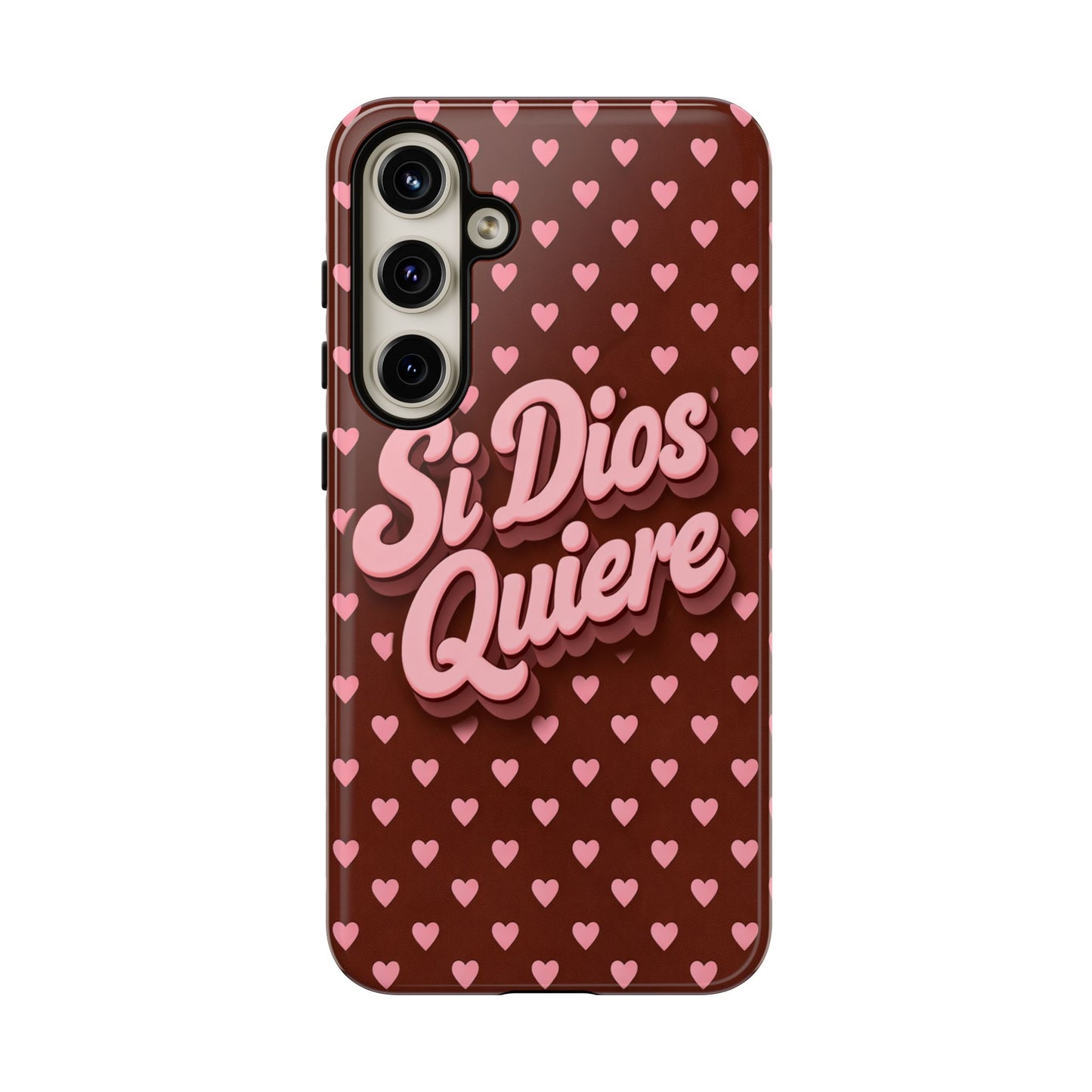 Si Dios Quiere Phone Case Latina Aesthetic Pink Hearts iPhone Samsung