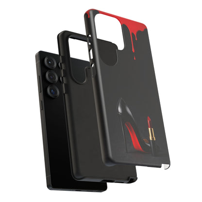 Dark Feminine Red Drip Phone Case – Gothic Glam Tough Cover