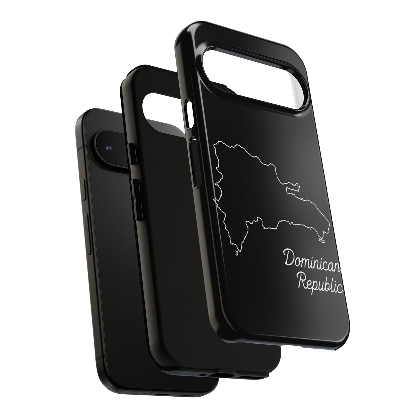 Dominican Republic Outline Phone Case – Minimal Country Map Tough Case (iPhone, Samsung, Pixel)