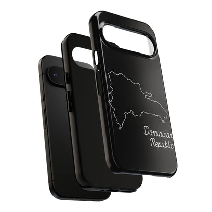 Dominican Republic Outline Phone Case – Minimal Country Map Tough Case (iPhone, Samsung, Pixel)