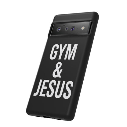 Gym & Jesus Phone Case Christian Faith Workout Gym Motivation Case