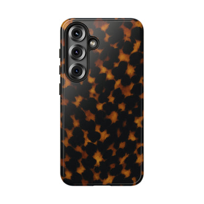 Tortoiseshell Pattern Tough Phone Case | Classic Leopard-Style Protective Cover
