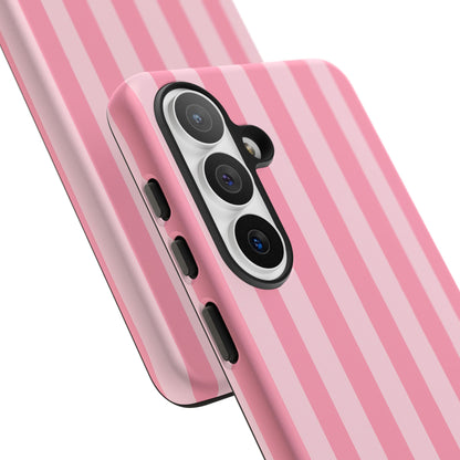 Pink Stripe Phone Case – Pastel Coquette Aesthetic Tough Protective Case
