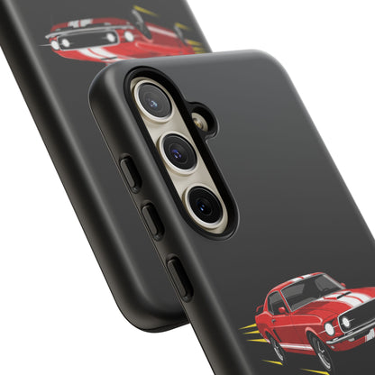 Red Muscle Car Phone Case – Classic Car Racing Tough Protective Case