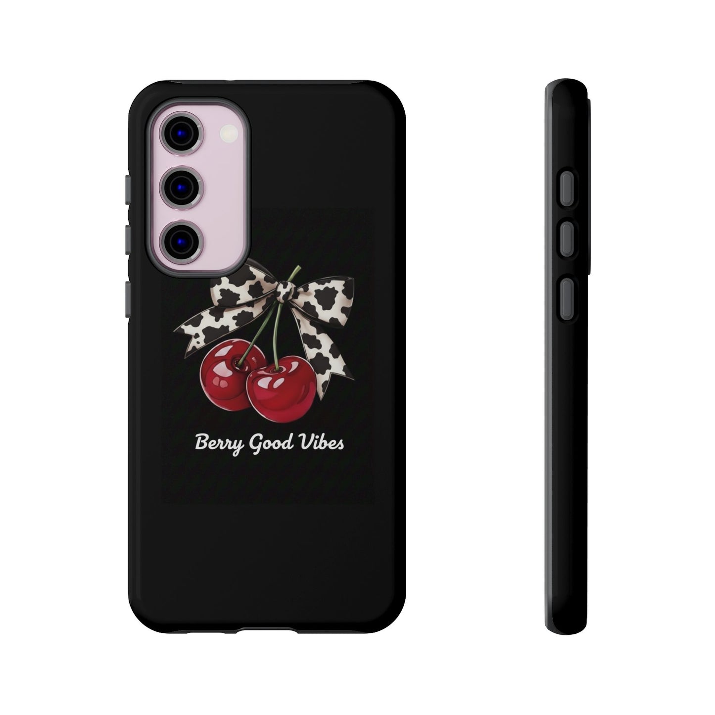 Cherry Cow Print Phone Case | Coquette Bow Aesthetic | Tough Protective Case