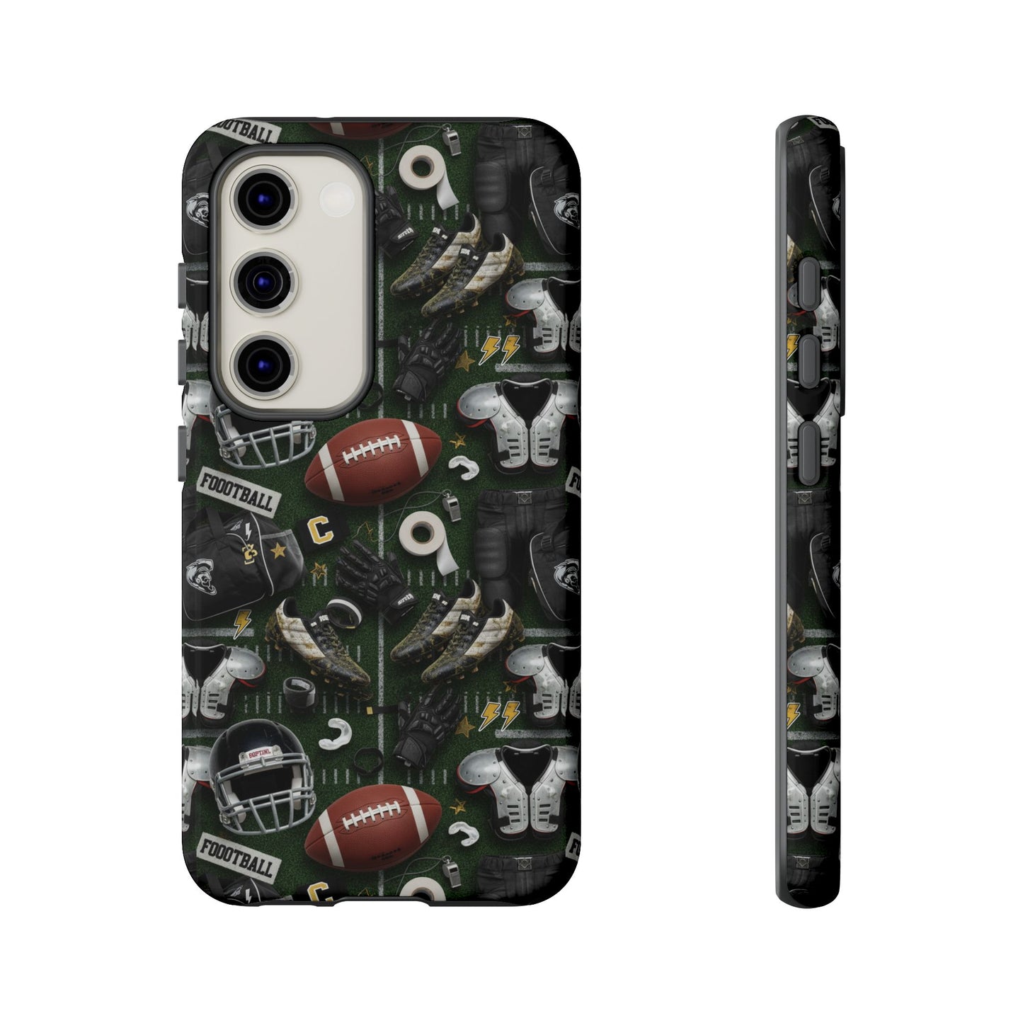 Football Pattern Phone Case – Sports Fan Tough Protective Game Day Case