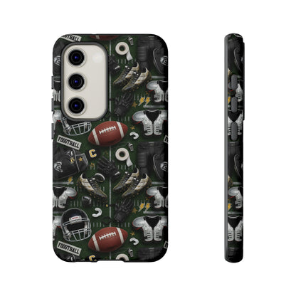 Football Pattern Phone Case – Sports Fan Tough Protective Game Day Case