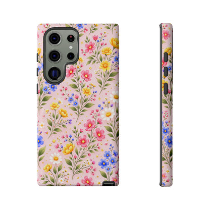 Wildflower Floral Phone Case Vintage Spring Meadow Tough Cover