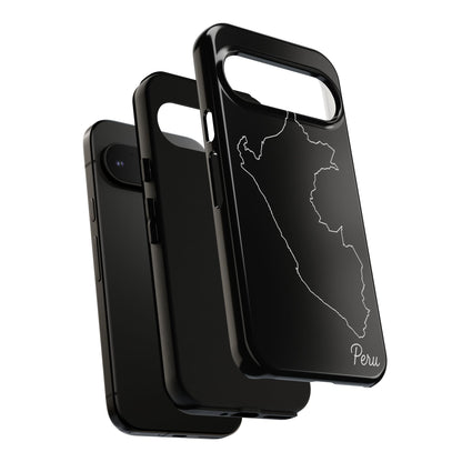 Peru Outline Phone Case – Minimal Country Map Tough Case (iPhone, Samsung, Pixel)