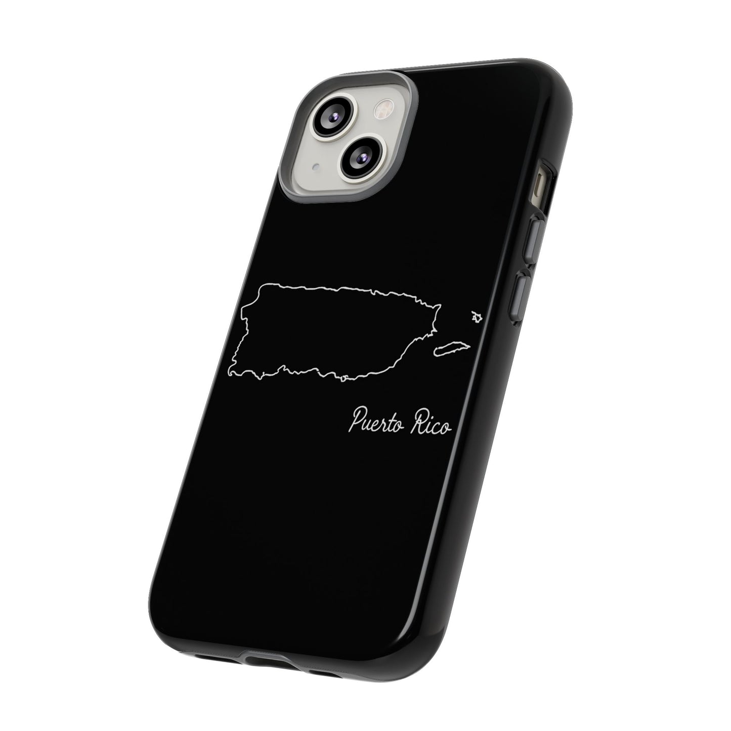 Puerto Rico Outline Phone Case – Minimal Country Map Tough Case (iPhone, Samsung, Pixel)