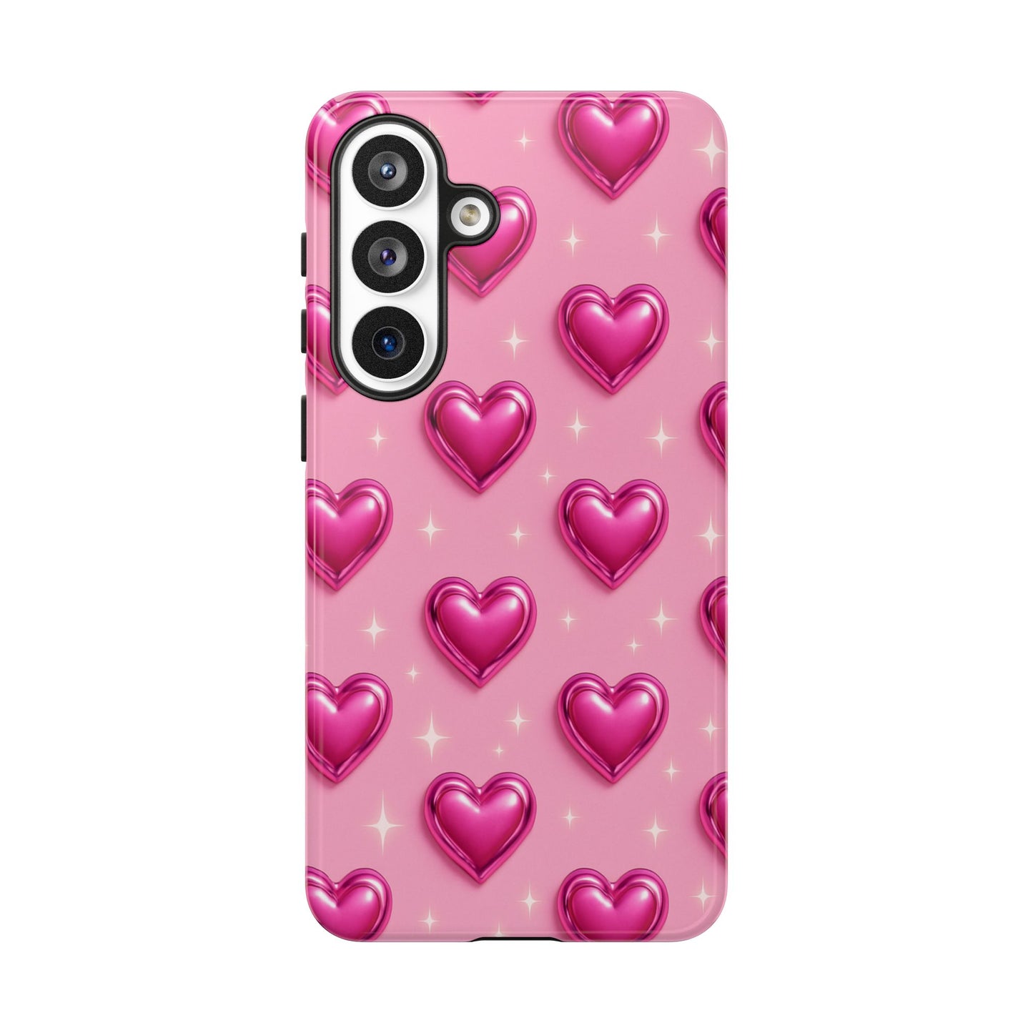 Pink Heart Pattern Phone Case | Tough Protective Case for Iphone, Samsung Galaxy and Pixel