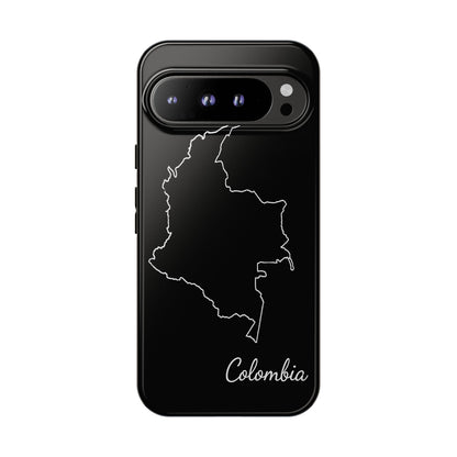 Colombia Outline Phone Case – Minimal Country Map Tough Case (iPhone, Samsung, Pixel)