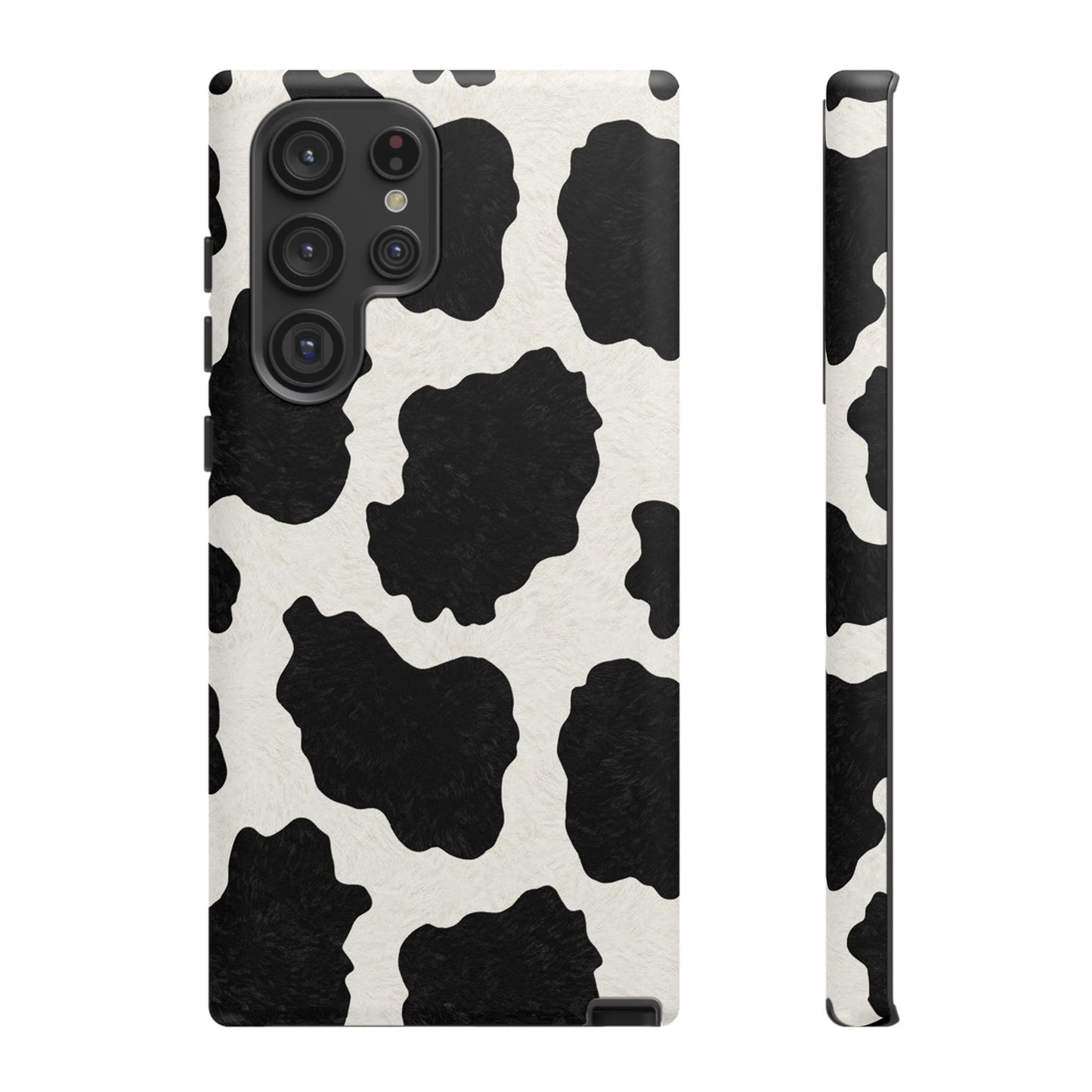 Black & White Cow Print Phone Case | Aesthetic Tough Protective Case