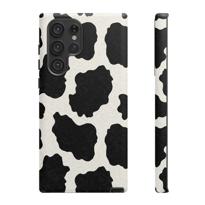 Black & White Cow Print Phone Case | Aesthetic Tough Protective Case