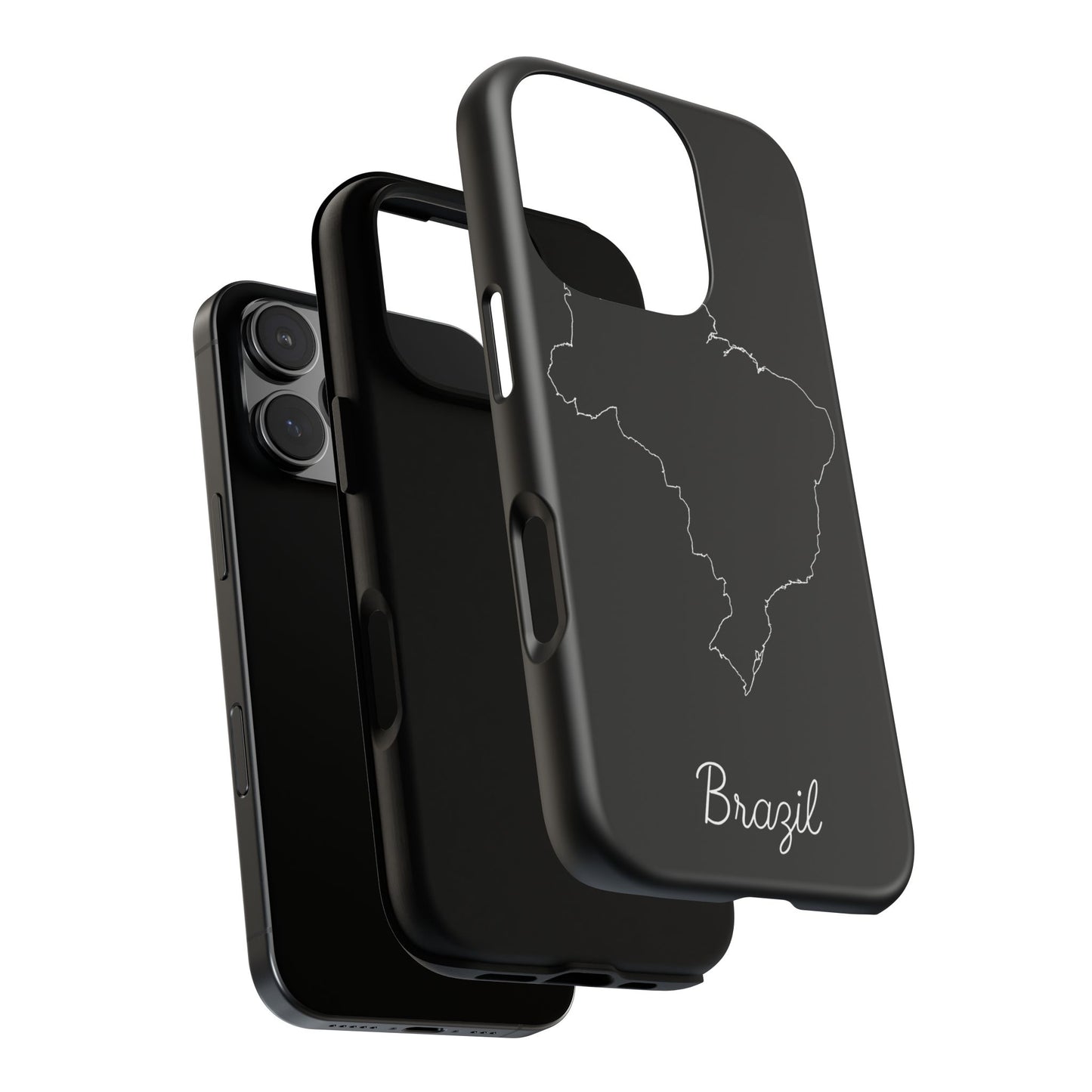 Brazil Outline Phone Case – Minimal Country Map Tough Case (iPhone, Samsung, Pixel)