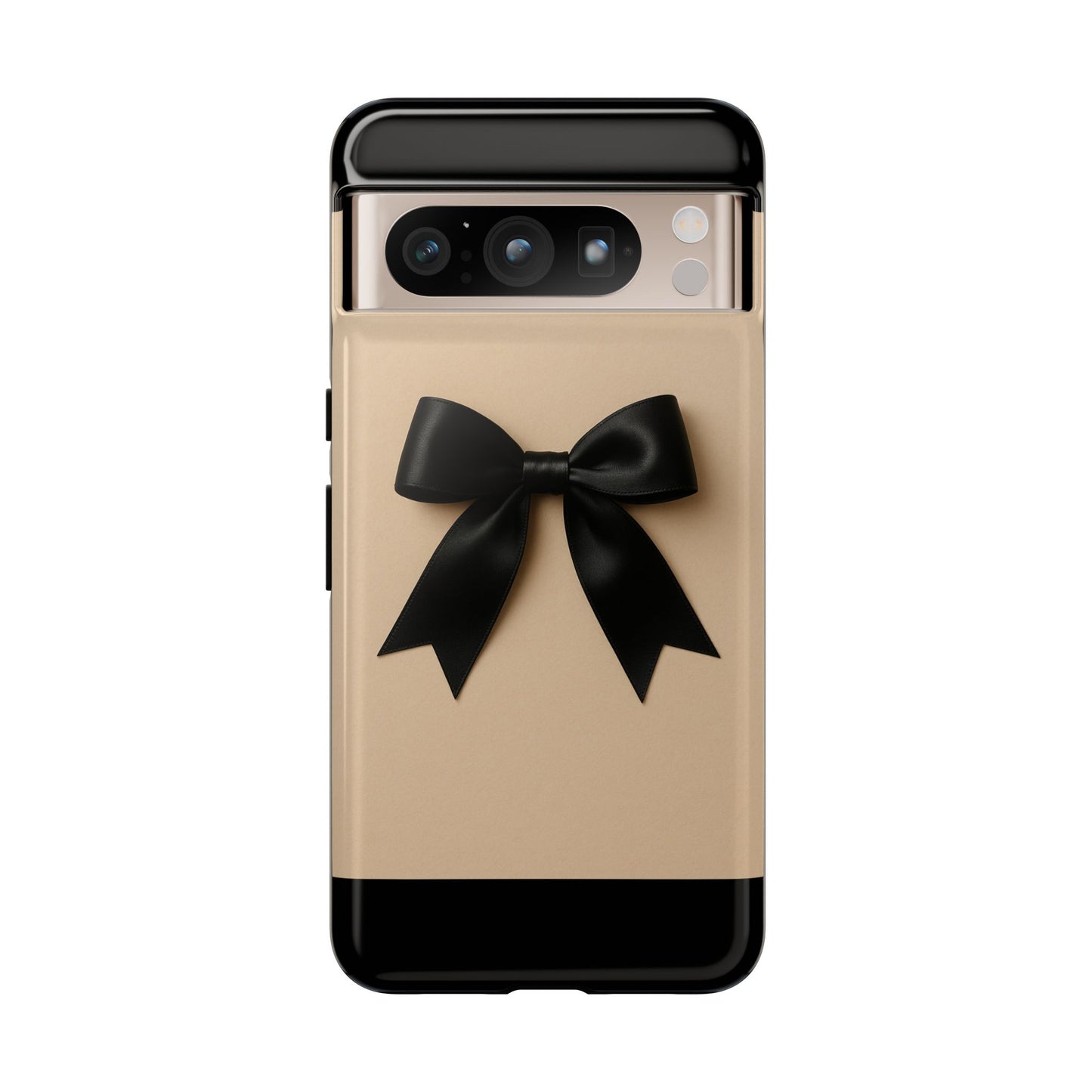 Black Bow Phone Case | Elegant Coquette Bow Design | Chic Neutral Tough Case for iPhone & Samsung