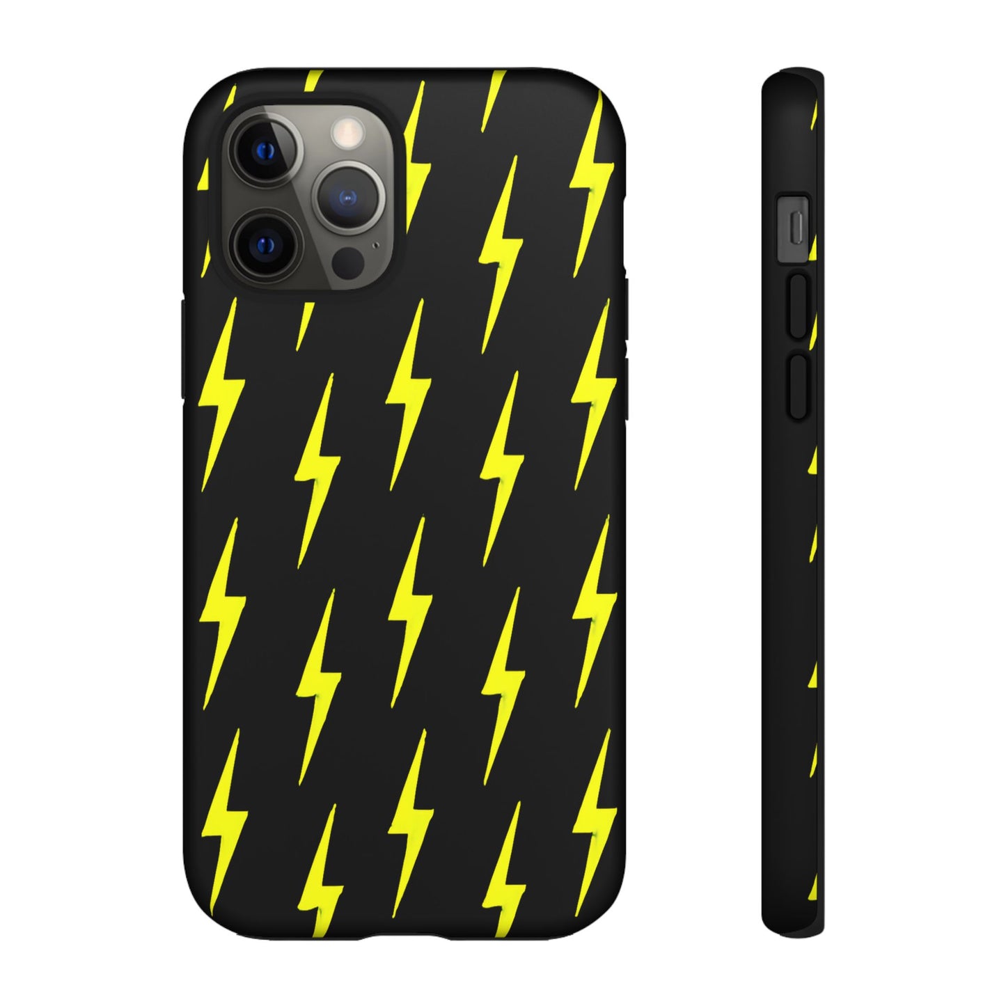 Yellow Lightning Bolt Tough Phone Case | Bold Electric Pattern Case for Iphone, Samsung Galaxy and Pixel
