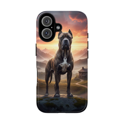 Cane Corso Phone Case – Guard Dog Sunset Tough Case (iPhone, Samsung, Pixel) | Dog Lover Gift