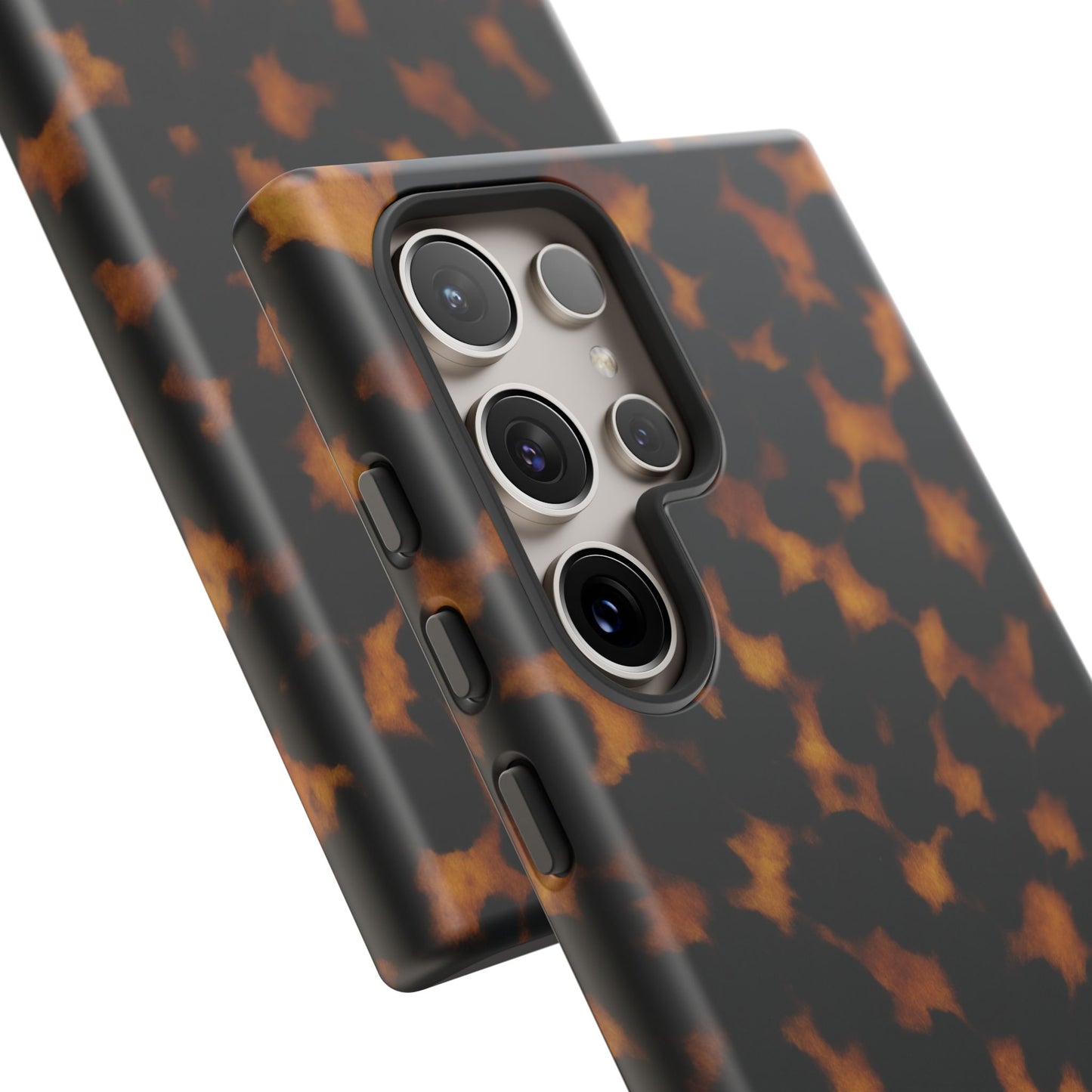 Tortoiseshell Pattern Tough Phone Case | Classic Leopard-Style Protective Cover