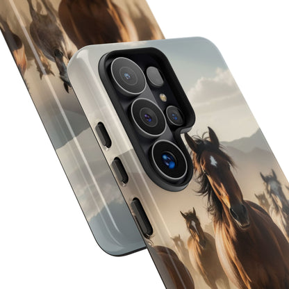 Running Horses Phone Case – Wild Mustang Herd Tough Case (iPhone, Samsung, Pixel)
