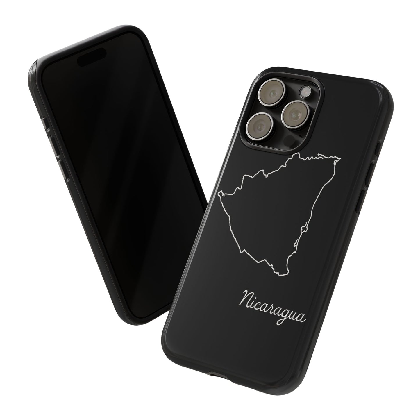 Nicaragua Outline Phone Case – Minimal Country Map Tough Case (iPhone, Samsung, Pixel)
