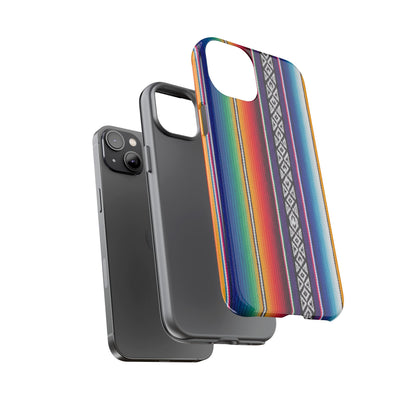 Serape Stripe Phone Case – Colorful Mexican Blanket Pattern Tough Case