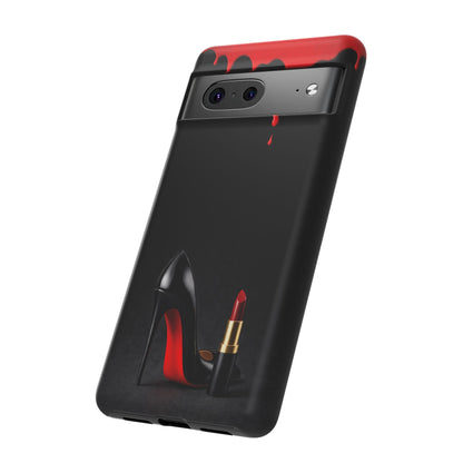Dark Feminine Red Drip Phone Case – Gothic Glam Tough Cover