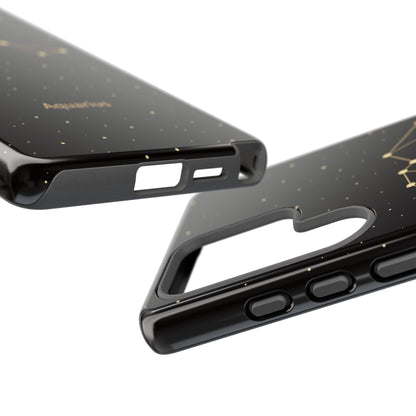 Aquarius Zodiac Constellation Phone Case – Luxe Gold Celestial Cover