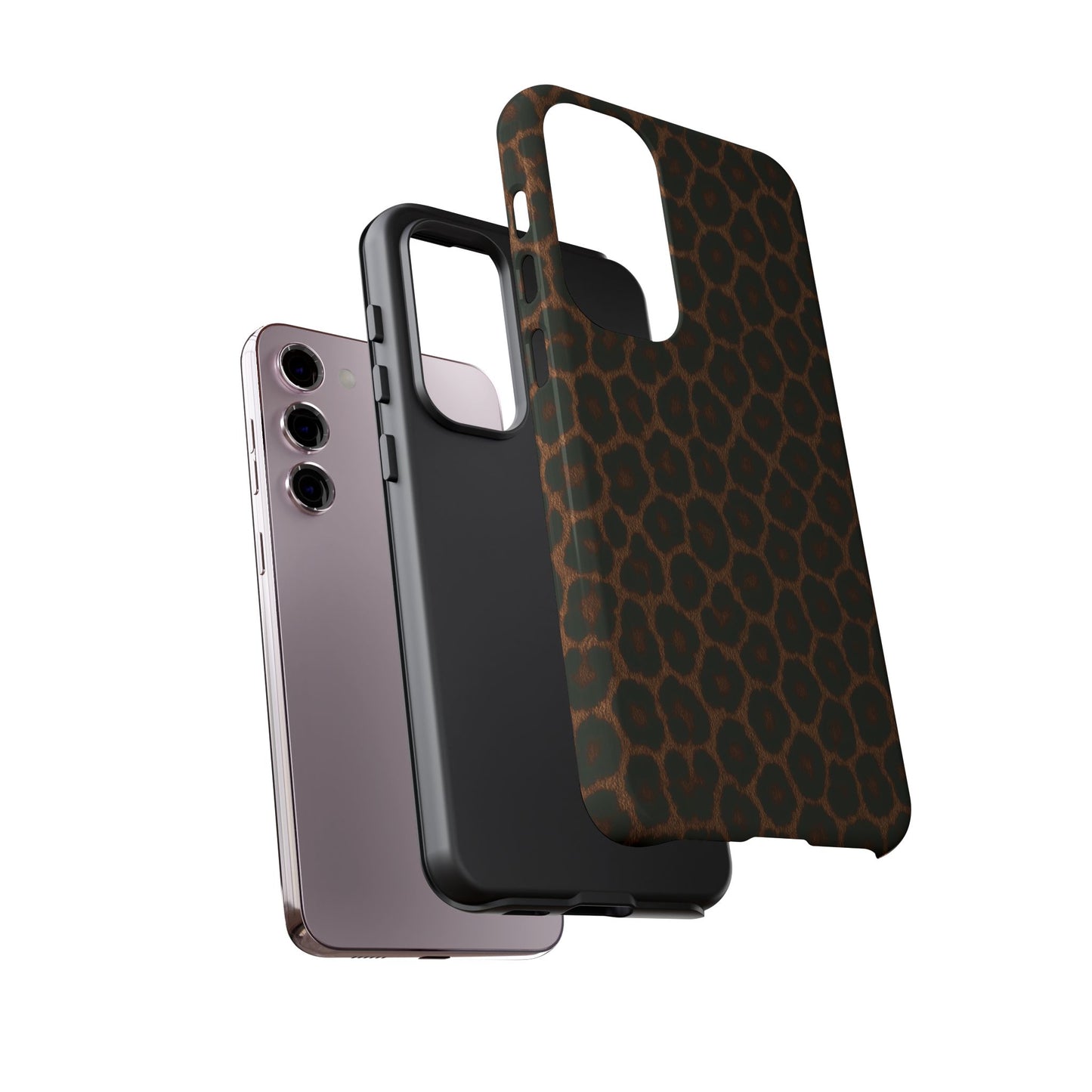 Brown Leopard Print Phone Case | Classic Animal Print Aesthetic Tough Protective Case