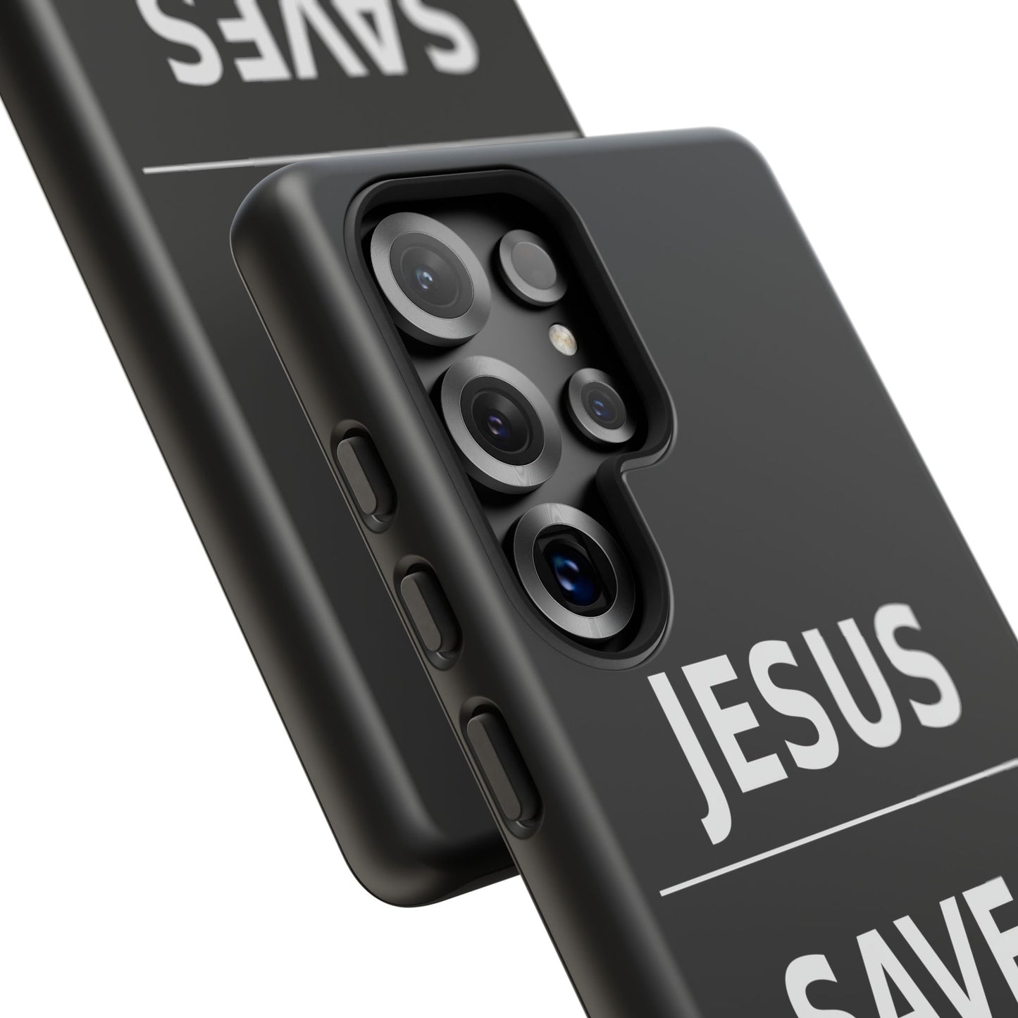 Jesus Saves Phone Case Christian Religious Minimalist Black Tough Cover