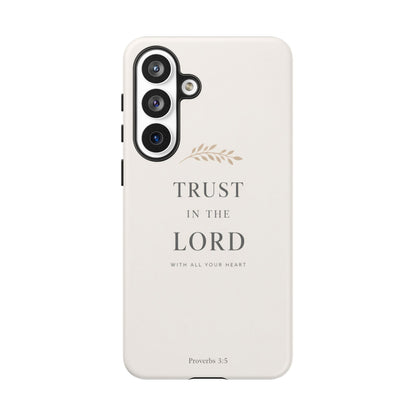 Proverbs 3:5 Christian Phone Case Trust in the Lord Minimalist Faith Cover