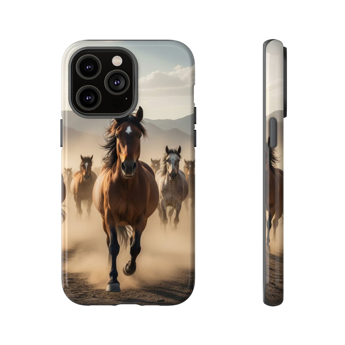 Running Horses Phone Case | Wild Mustang Herd Tough Protective Cover