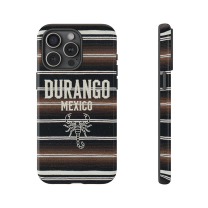 Durango Mexico Phone Case | Serape Scorpion Western Design | Mexican Heritage Tough Case for iPhone & Samsung