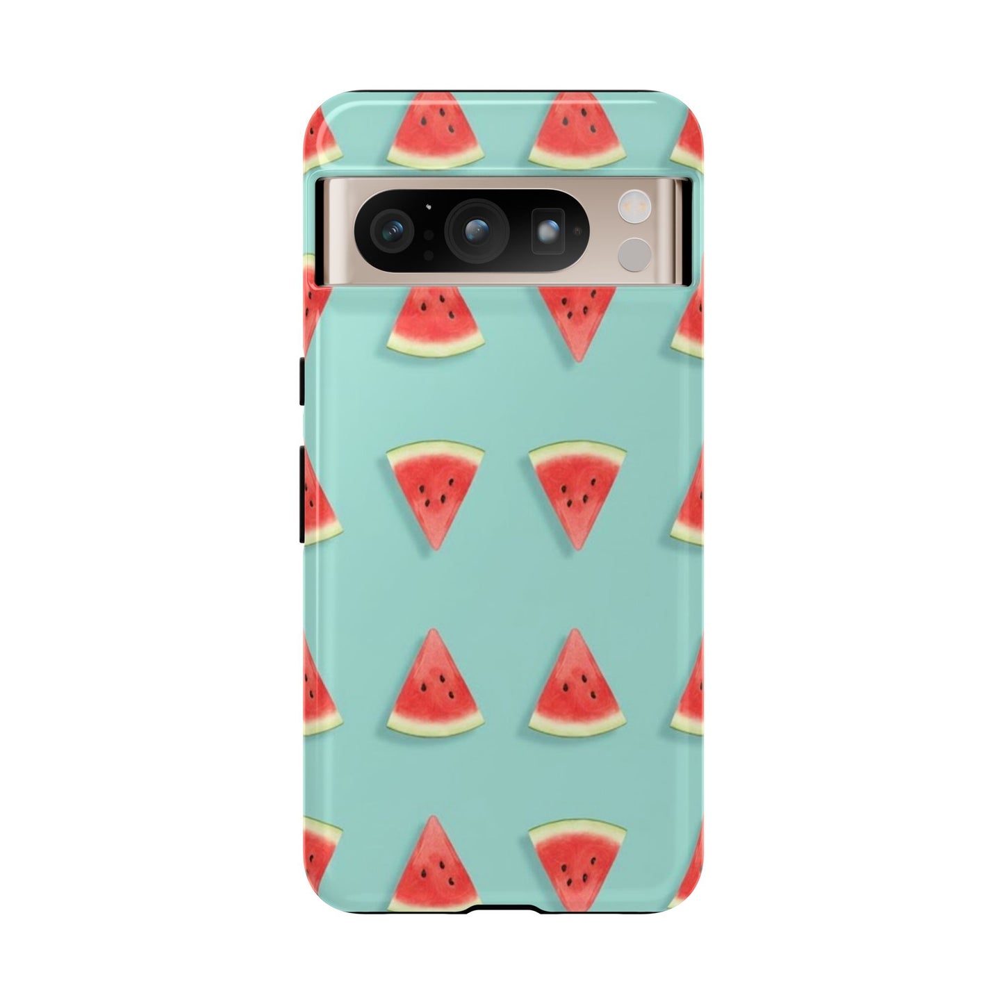 Watermelon Phone Case – Pastel Blue Summer Fruit Tough Case (iPhone, Samsung, Pixel)