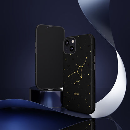 Virgo Zodiac Constellation Phone Case – Luxe Gold Celestial Cover
