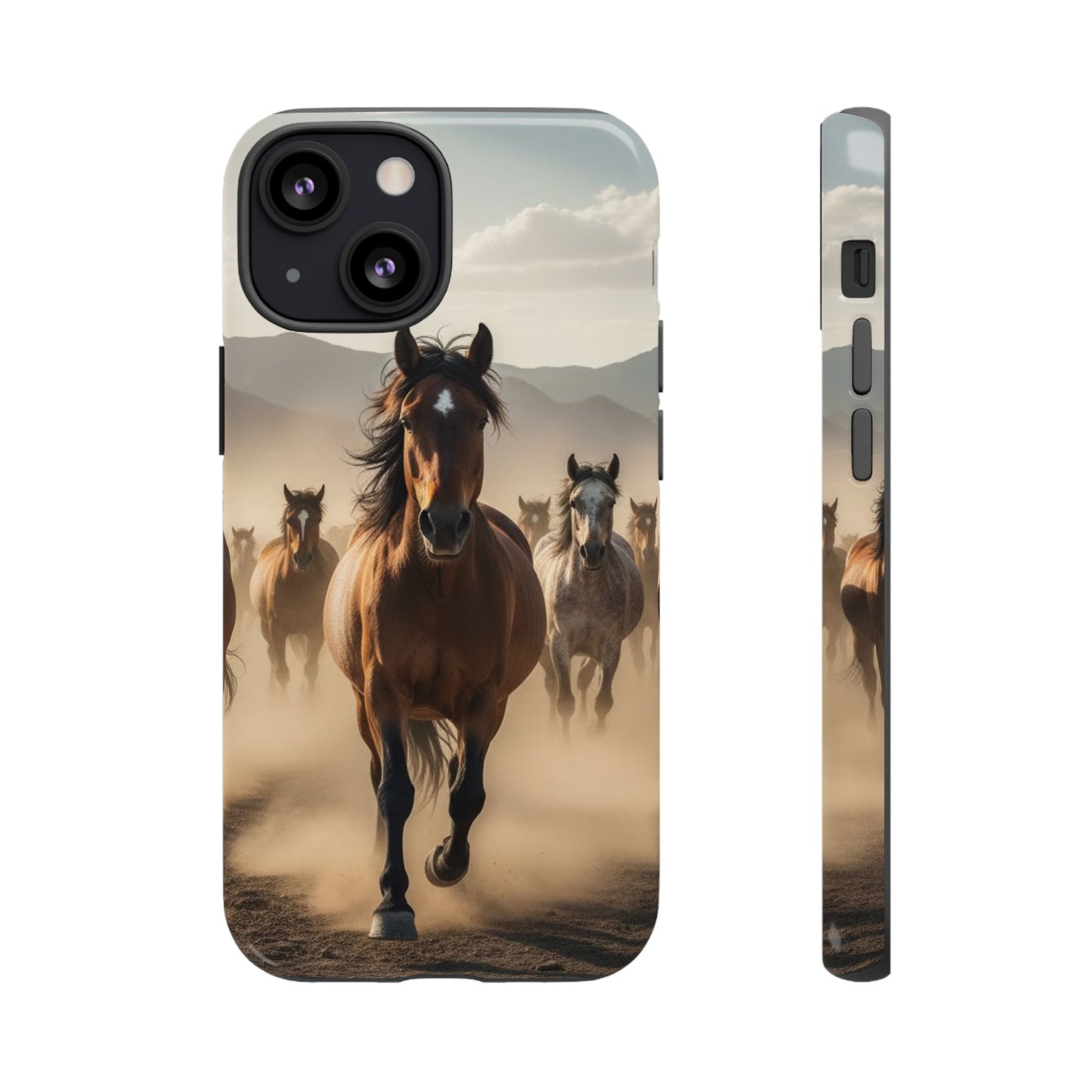 Running Horses Phone Case | Wild Mustang Herd Tough Protective Cover