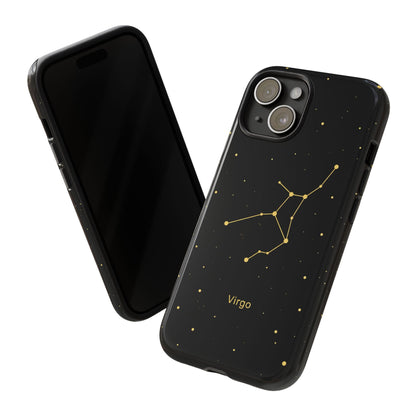 Virgo Zodiac Constellation Phone Case – Luxe Gold Celestial Cover