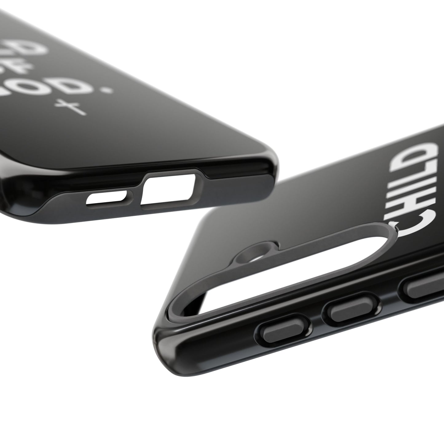 Child of God Phone Case Christian Black Aesthetic Cross Tough Cover