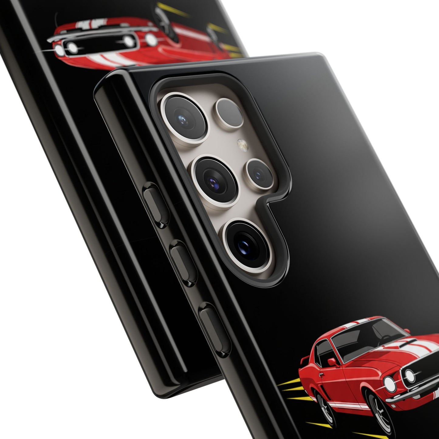 Red Muscle Car Phone Case – Classic Car Racing Tough Protective Case
