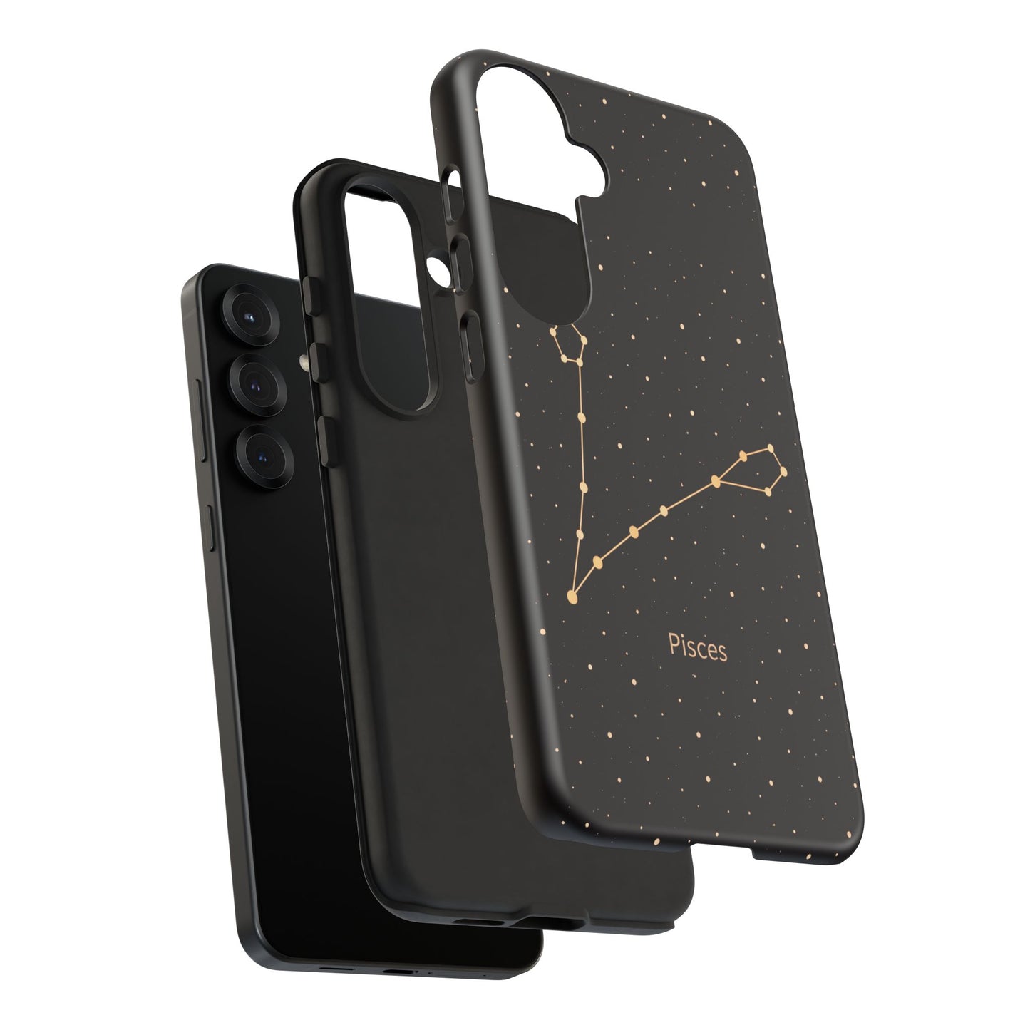 Pisces Zodiac Constellation Phone Case – Luxe Gold Celestial Cover