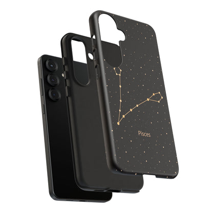 Pisces Zodiac Constellation Phone Case – Luxe Gold Celestial Cover