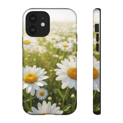 Daisy Phone Case – Floral Spring Field Tough Protective Case (iPhone, Samsung, Pixel)