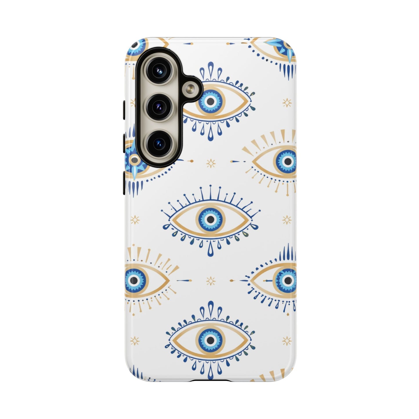 Blue Evil Eye Phone Case – Protective Slim Shockproof Cover for Iphone, Samsung Galaxy and Pixel