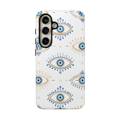 Blue Evil Eye Phone Case – Protective Slim Shockproof Cover for Iphone, Samsung Galaxy and Pixel