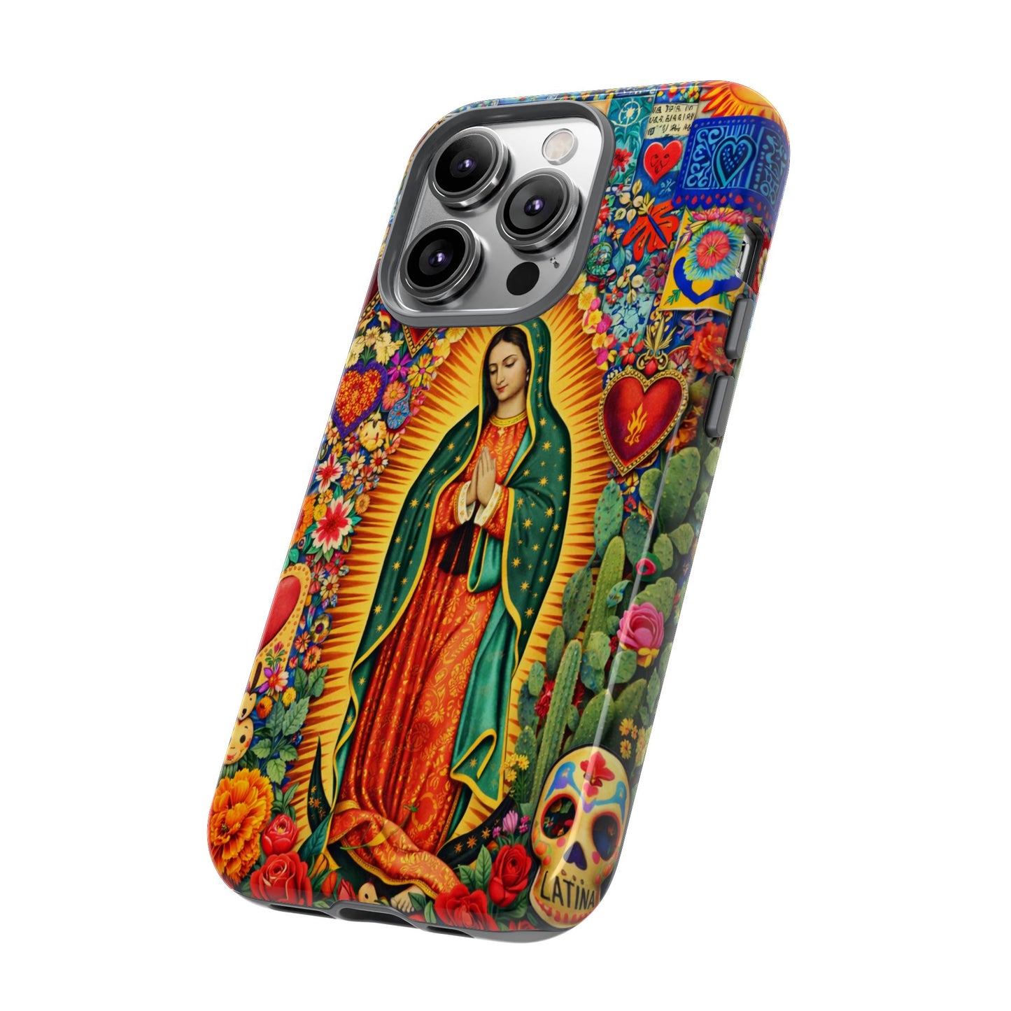 Virgin Mary Guadalupe Phone Case Mexican Folk Art Tough Cover iPhone Samsung