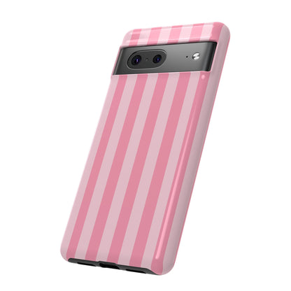 Pink Vertical Stripe Phone Case | Minimal Pastel Stripes Tough Case
