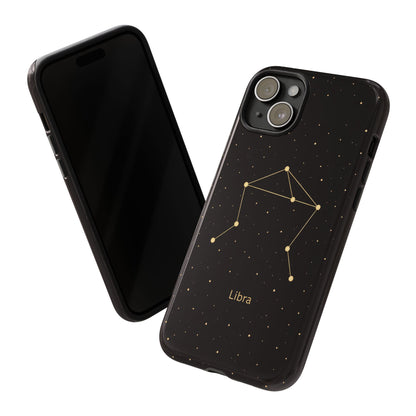 Libra Zodiac Constellation Phone Case – Luxe Gold Celestial Cover